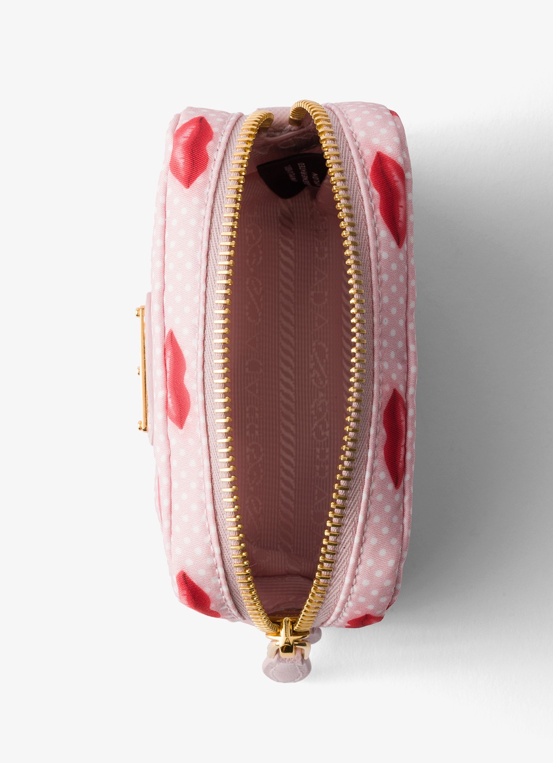 Prada Re-Nylon toilettas met print - detail 4 oudroze