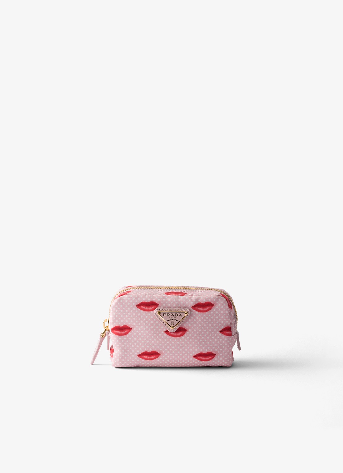 Prada Re-Nylon toilettas met print - voorkant 2 oudroze