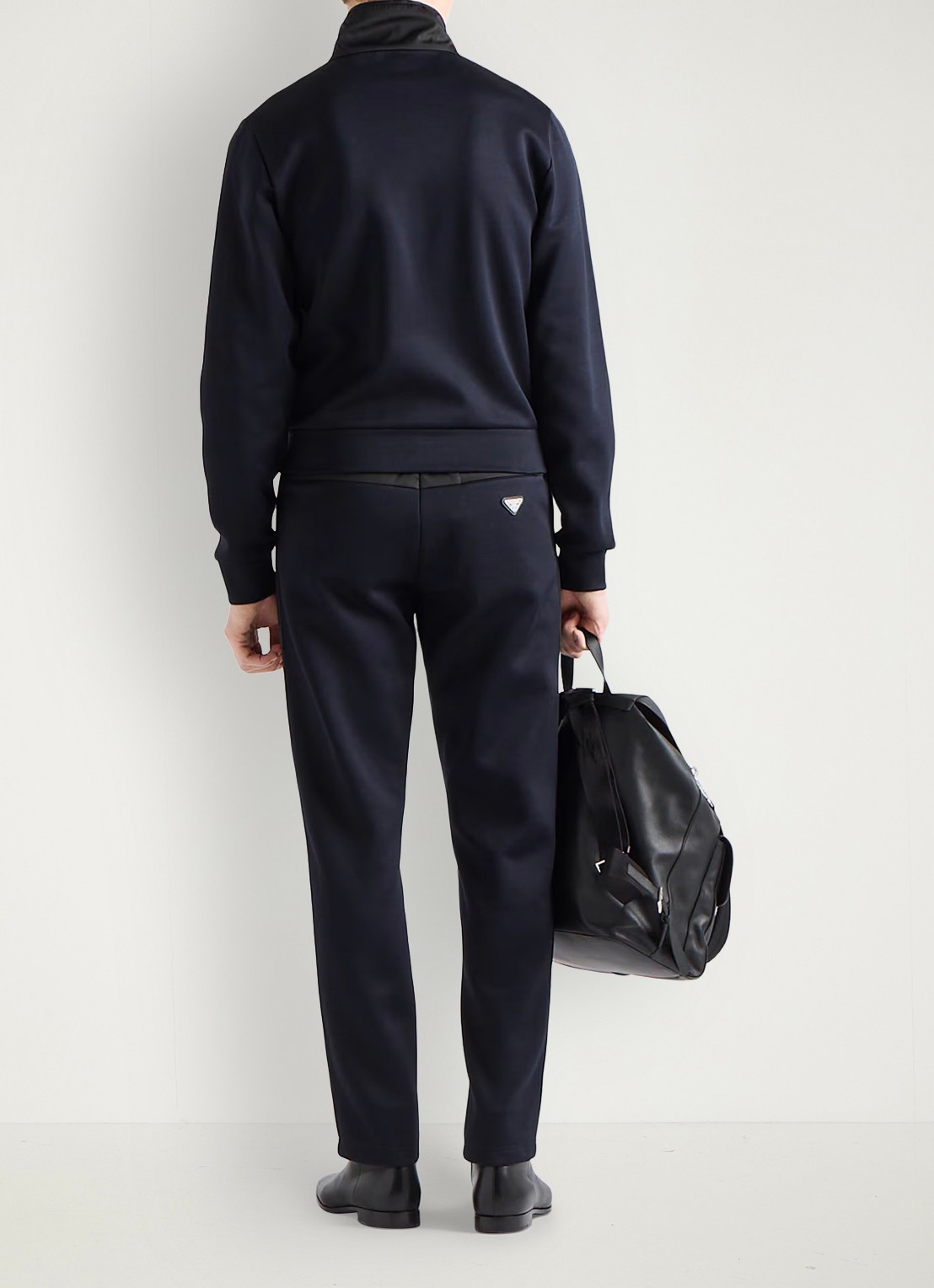 Prada Re-Nylon trackvest met ritszakken - achterkant 3 donkerblauw