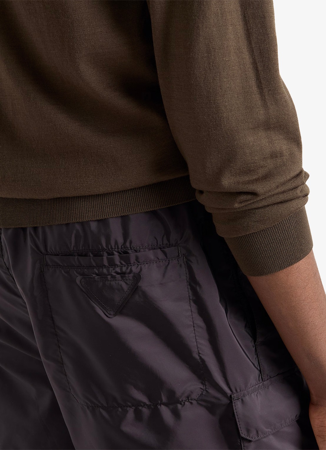 Prada Re-Nylon zwemshorts met klepzakken - detail 3 zwart