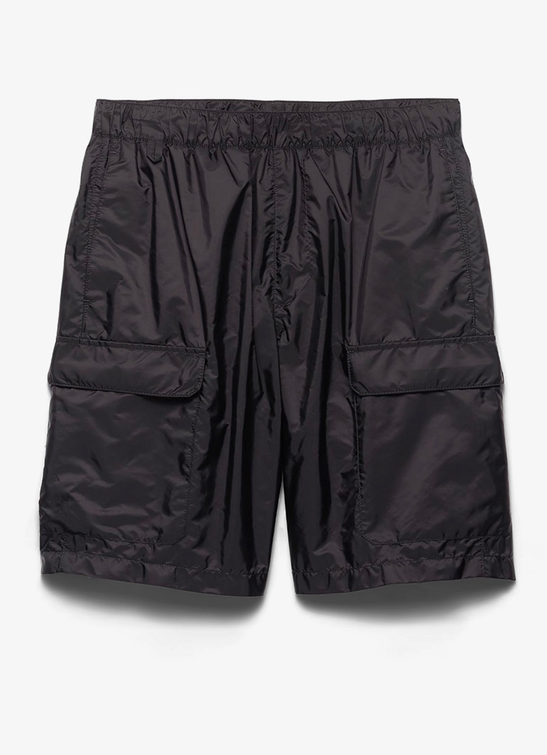Prada Re-Nylon zwemshorts met klepzakken - voorkant 4 zwart