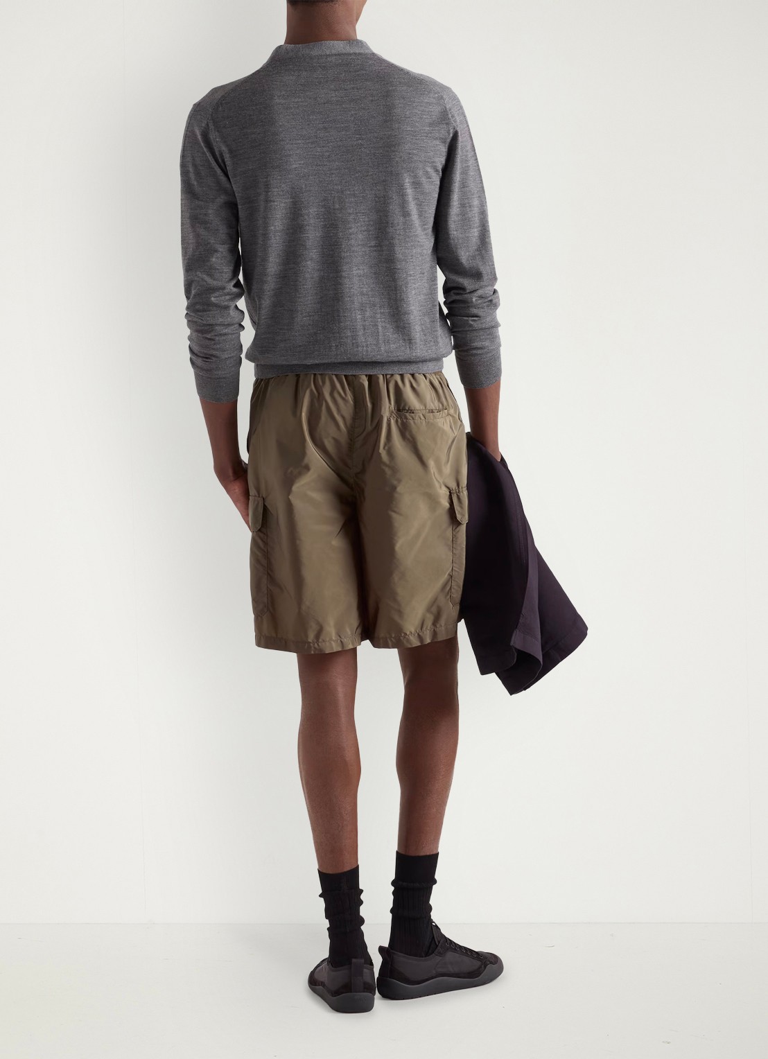 Prada Re-Nylon zwemshorts met klepzakken - achterkant 5 bronsgroen