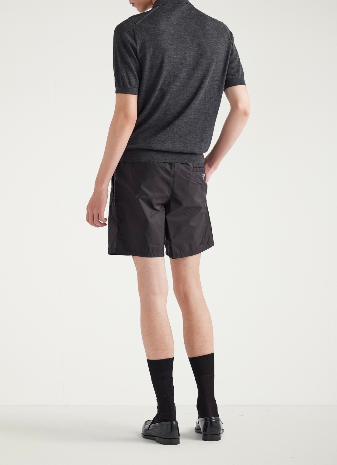 Prada Re-Nylon zwemshorts met steekzakken - detail 4 zwart