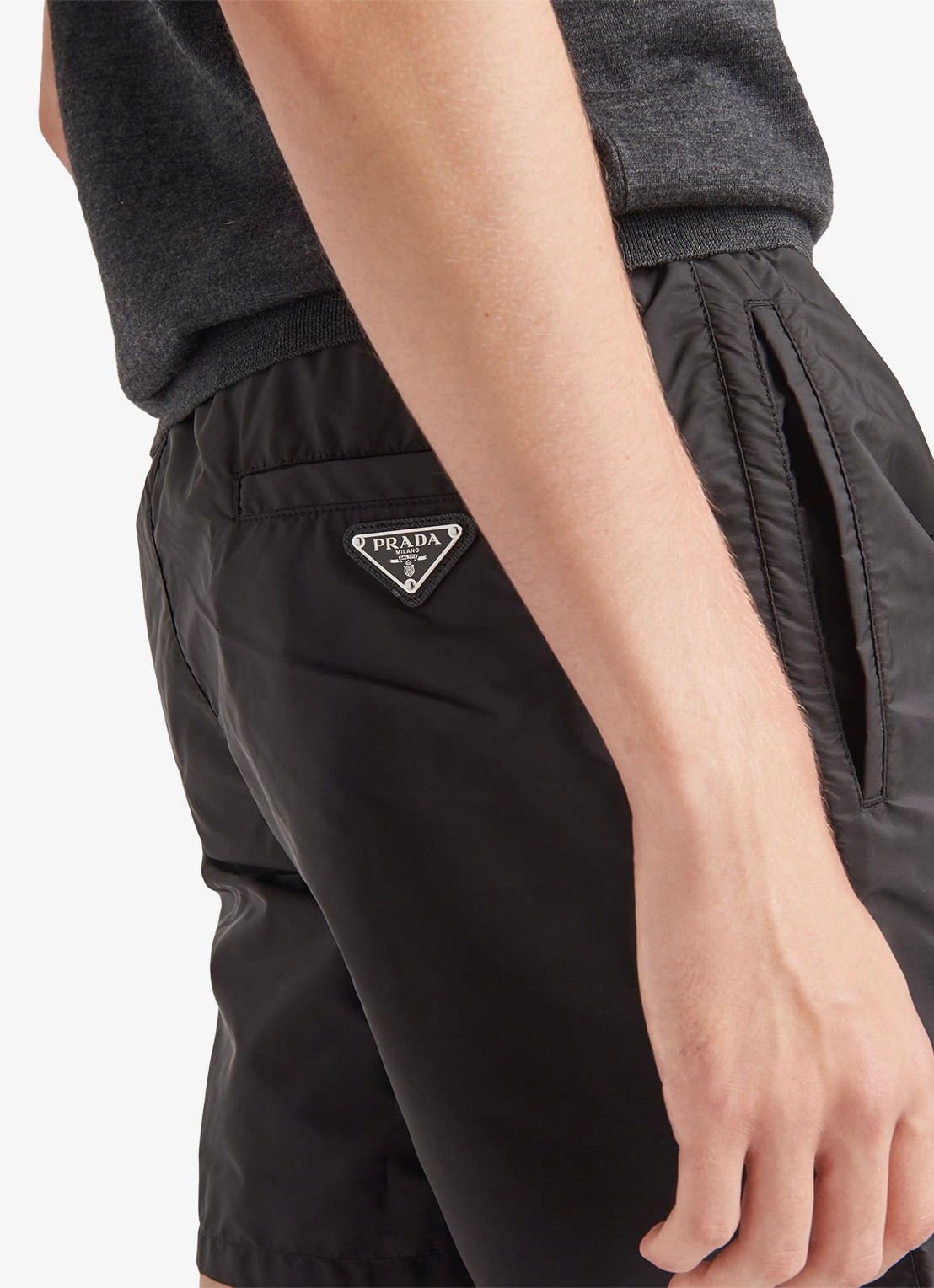 Prada Re-Nylon zwemshorts met steekzakken - detail 5 zwart