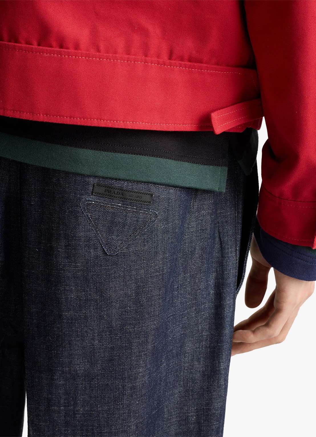 Prada Regular fit jeans met donkere wassing - detail 2 indigo