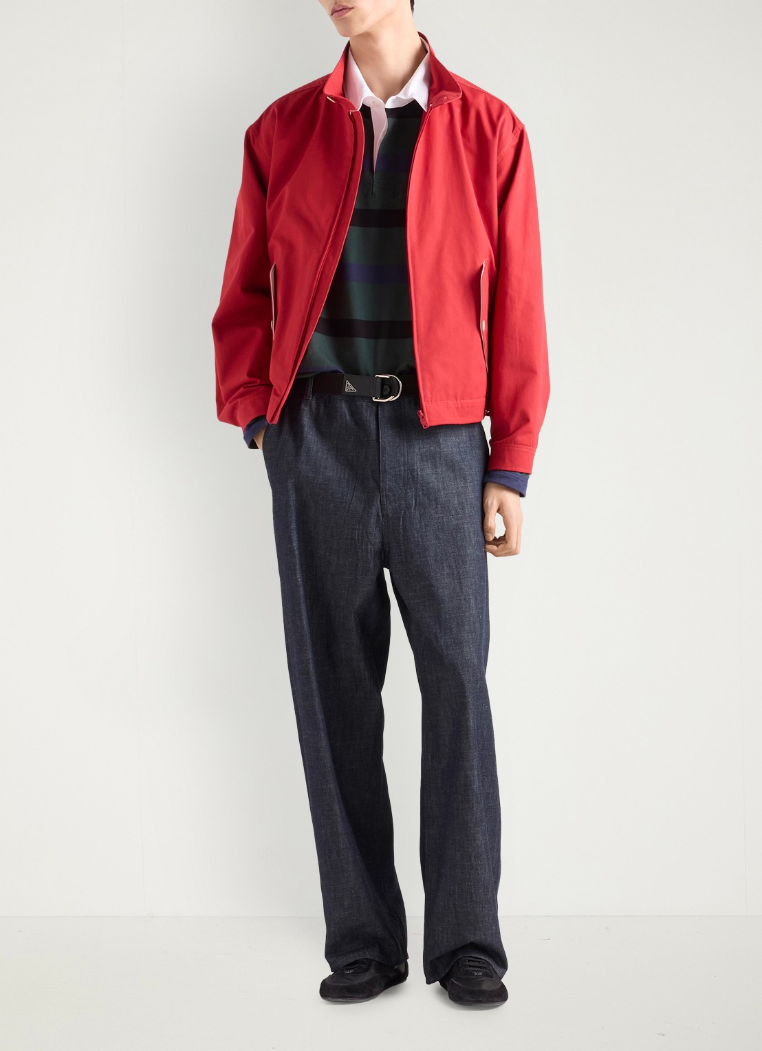 Prada Regular fit jeans met donkere wassing - voorkant 4 indigo