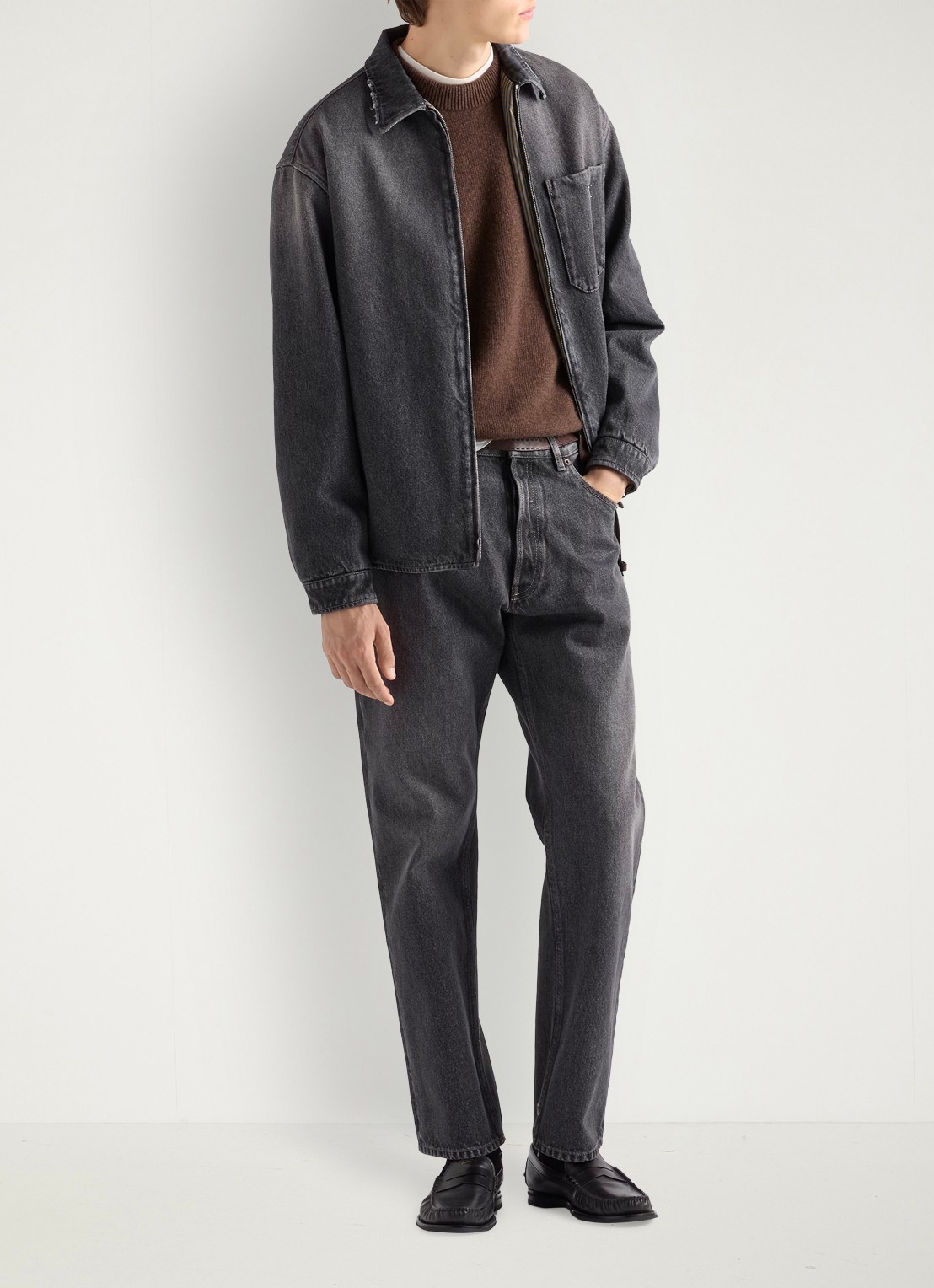 Prada Regular fit jeans met gekleurde wassing - voorkant 6 zwart