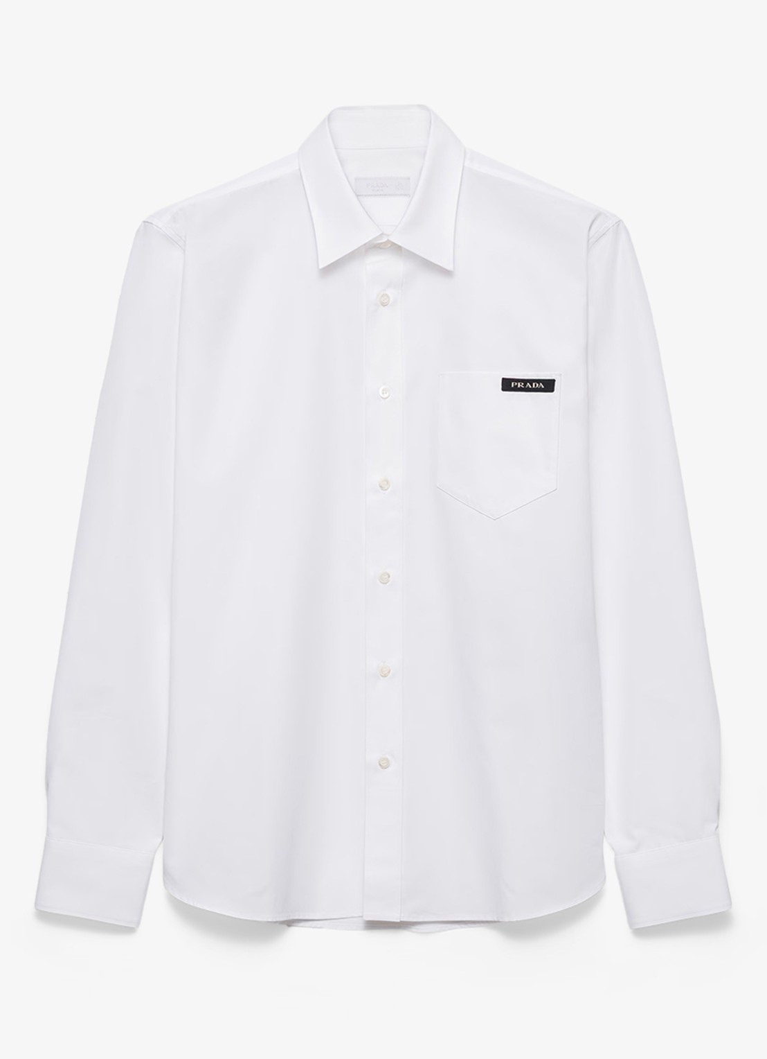 Prada Regular fit overhemd met logo en borstzak - voorkant wit