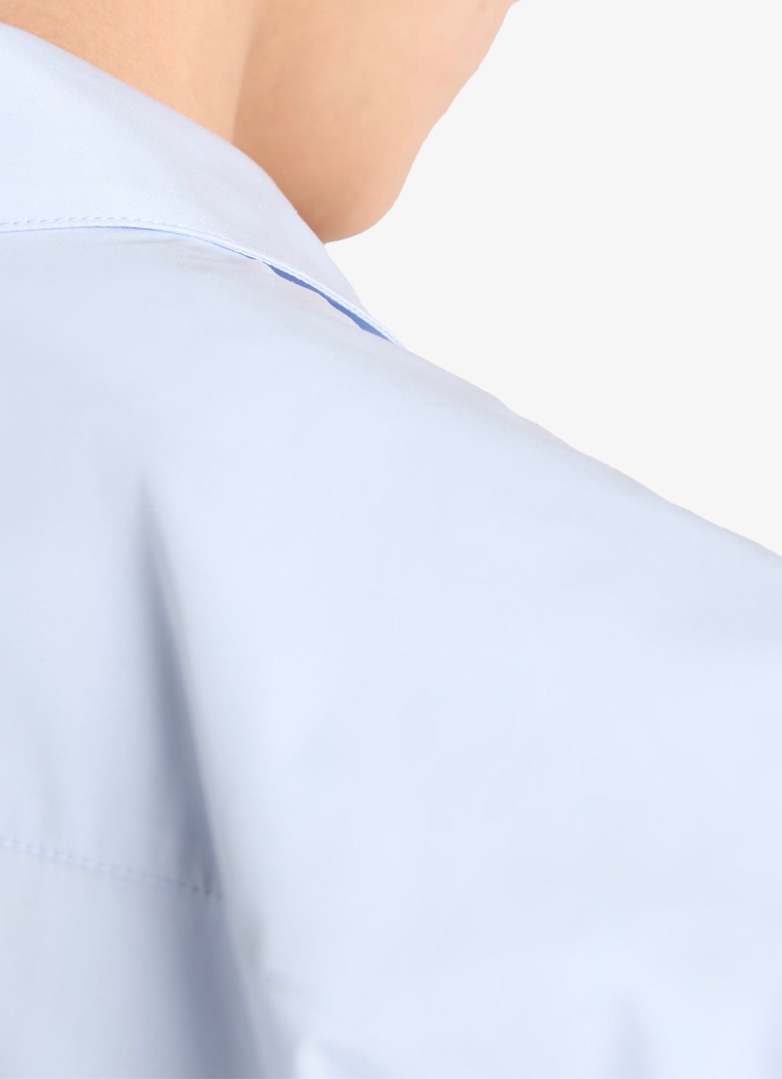 Prada Regular fit overshirt met borstzak - detail 6 lichtblauw