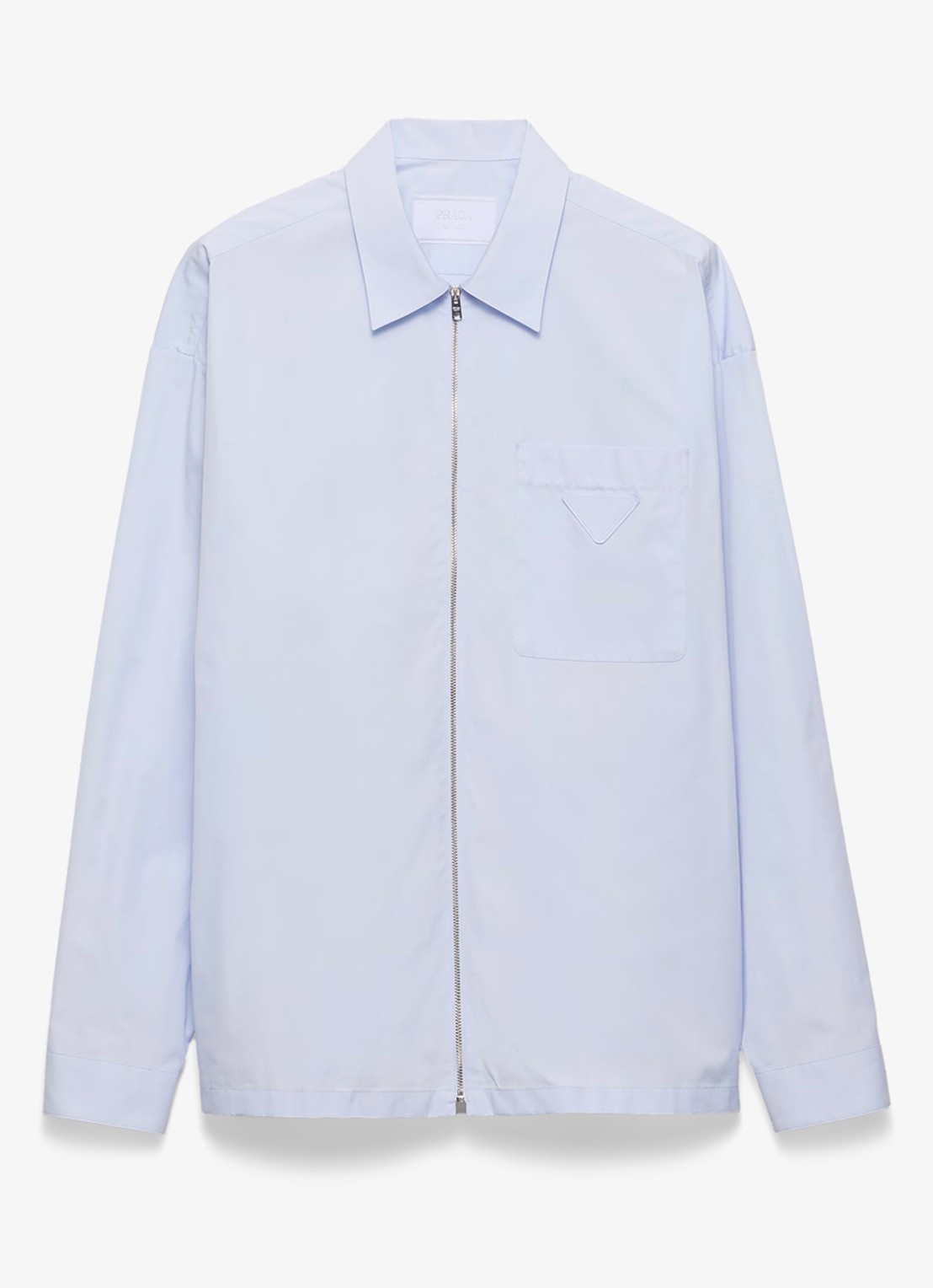 Prada Regular fit overshirt met borstzak - voorkant 2 lichtblauw