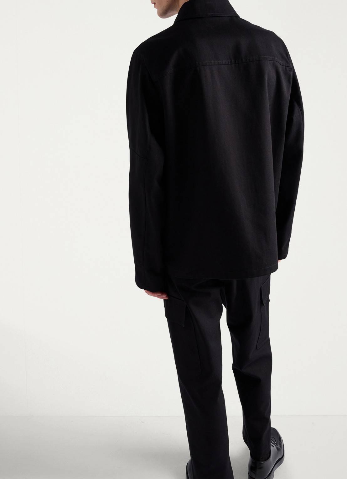Prada Regular fit overshirt met klepzakken - achterkant 3 zwart
