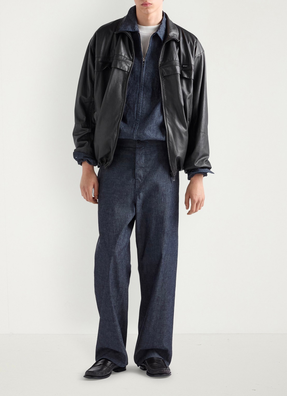 Prada Regular fit overshirt van chambray - voorkant 2 blauw