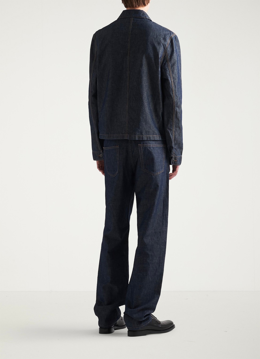 Prada Regular fit overshirt van denim met steekzakken - detail 5 indigo