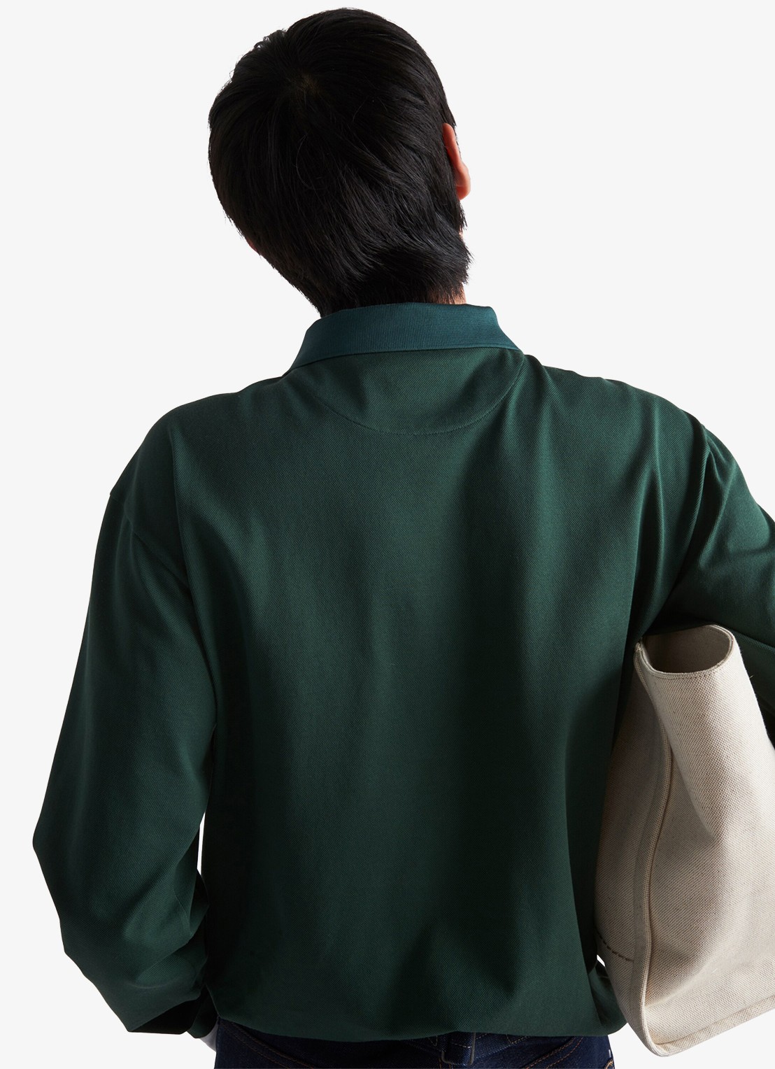 Prada Regular fit polo met contrast - detail 2 donkergroen