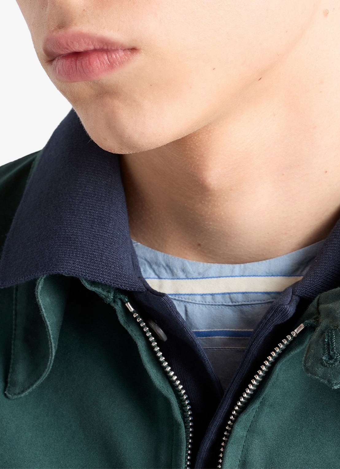 Prada Regular fit polo met logo - detail 3 indigo