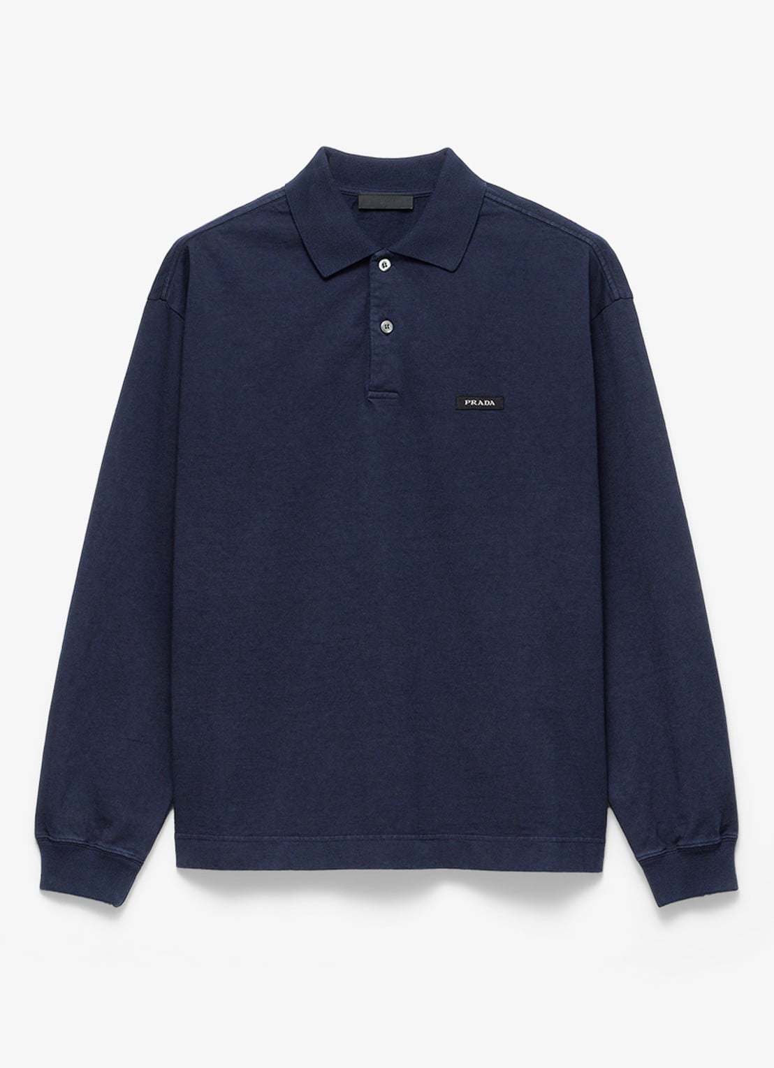 Prada Regular fit polo met logo - voorkant 5 indigo