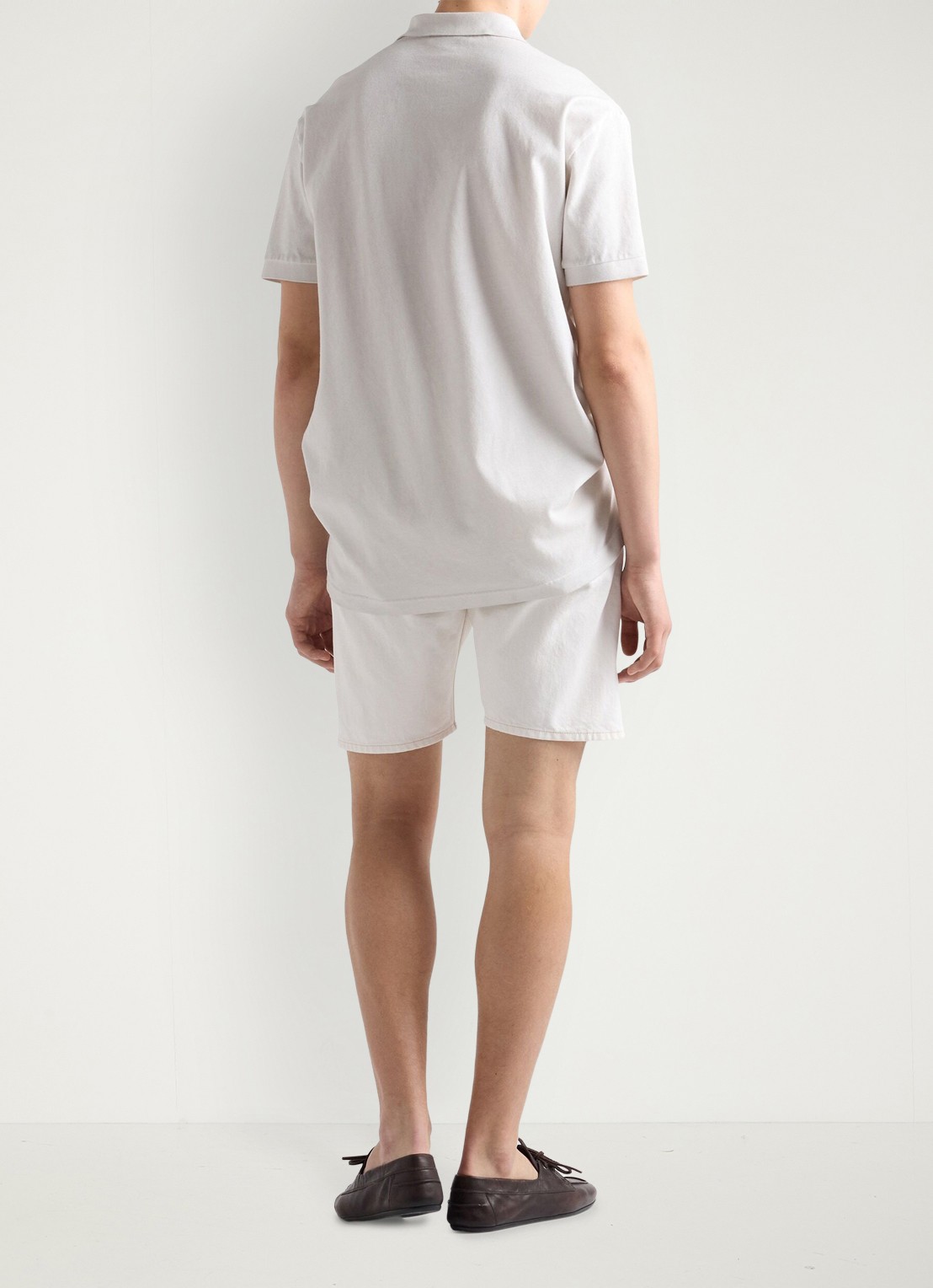 Prada Regular fit polo met logoborduring - achterkant 4 wit