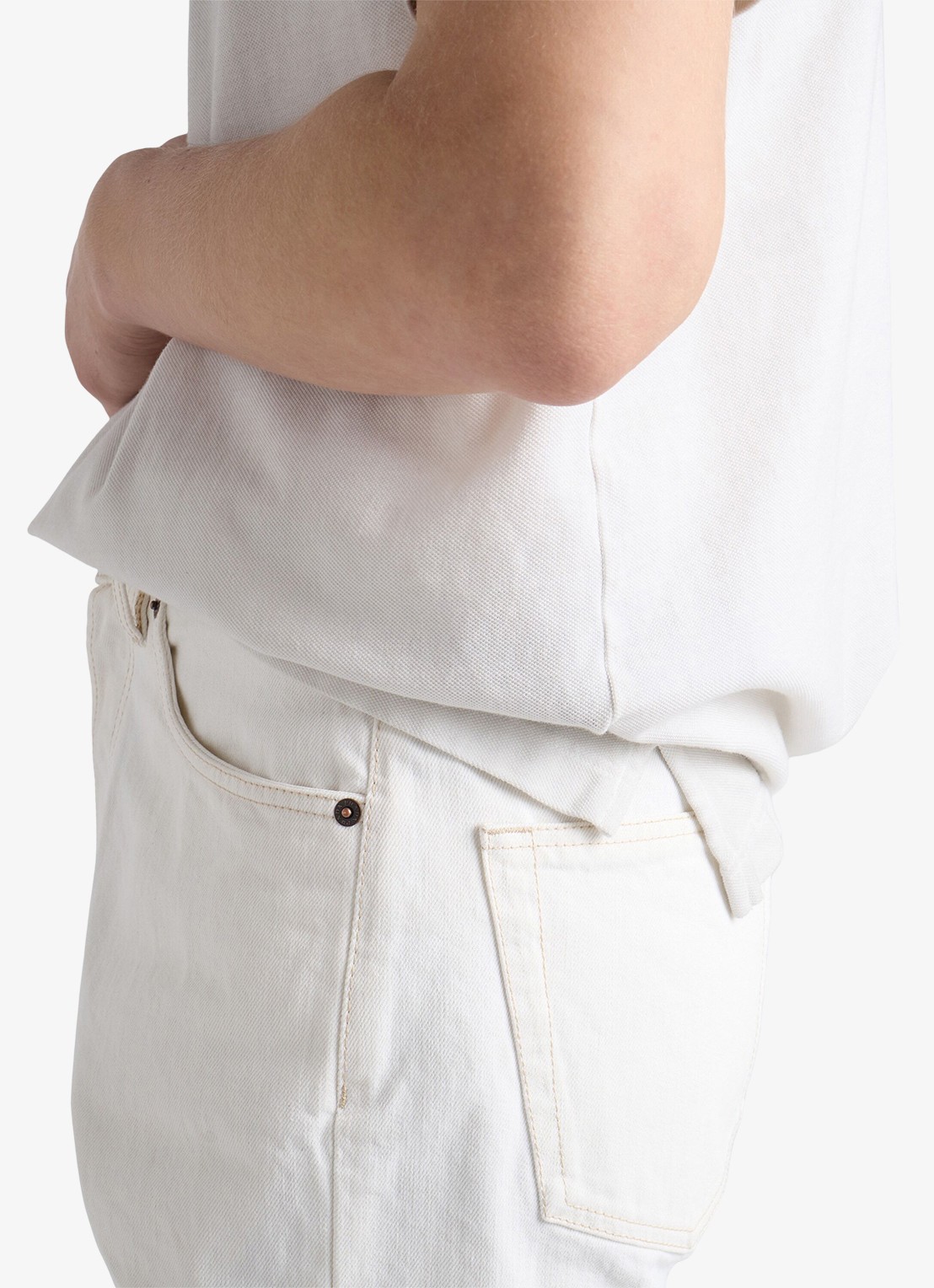 Prada Regular fit polo met logoborduring - detail 3 wit