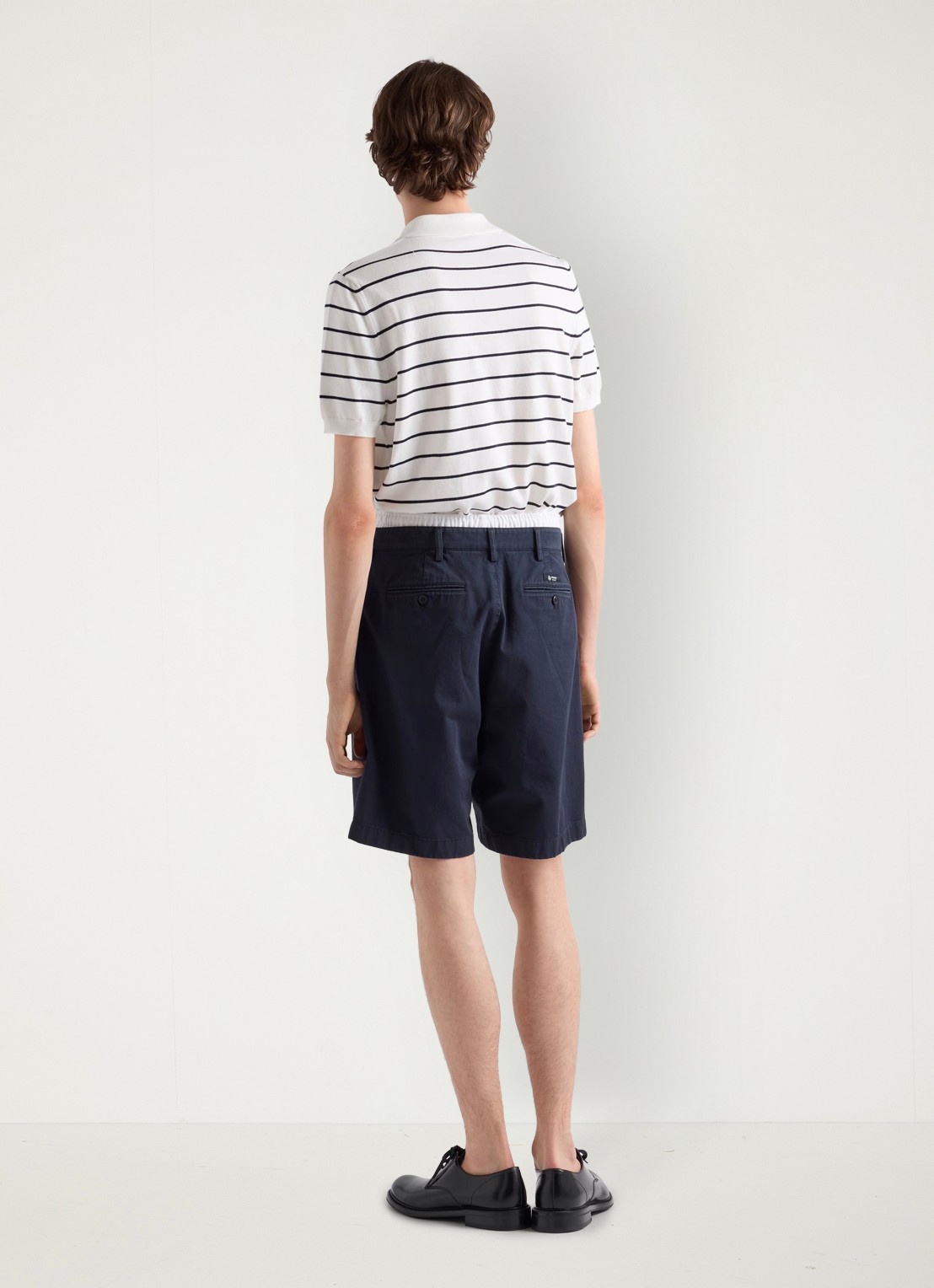 Prada Regular fit polo met streepprint - achterkant wit