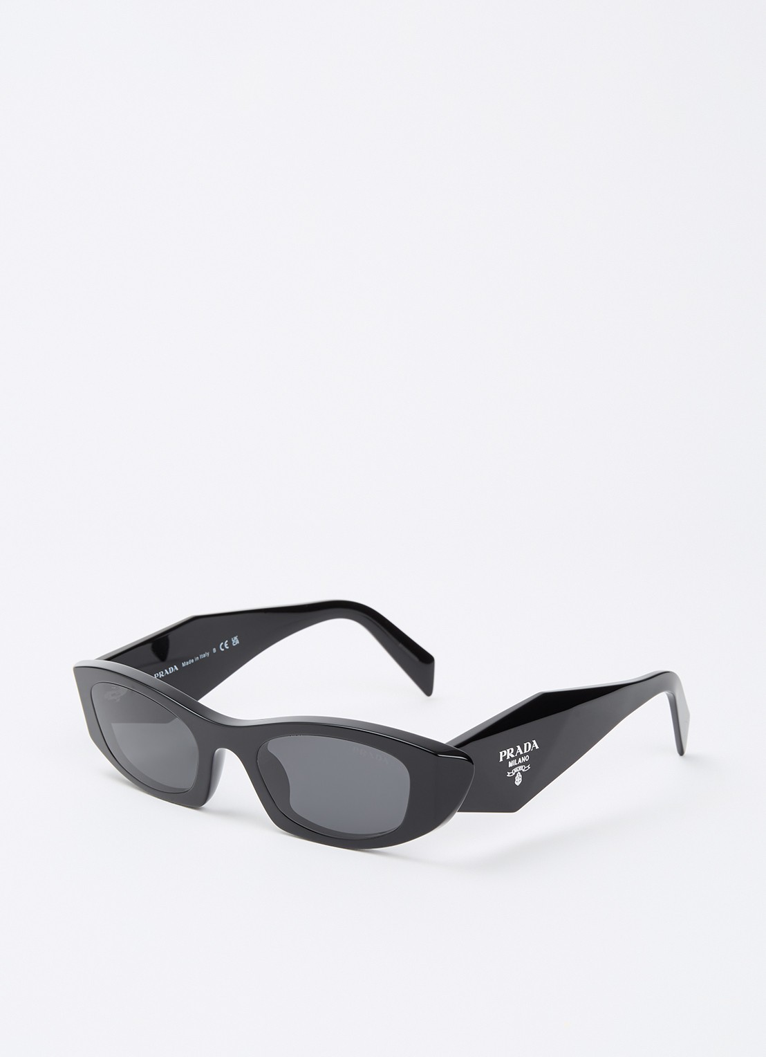 Prada Retro zonnebril PR B16S - voorkant zwart