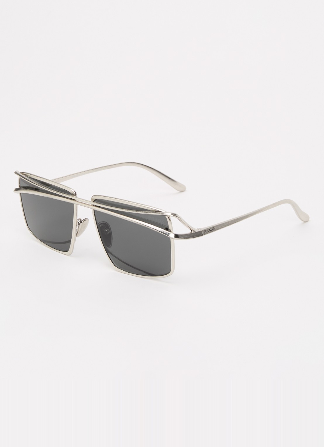 Prada Retro zonnebril PR C55S - voorkant zilver