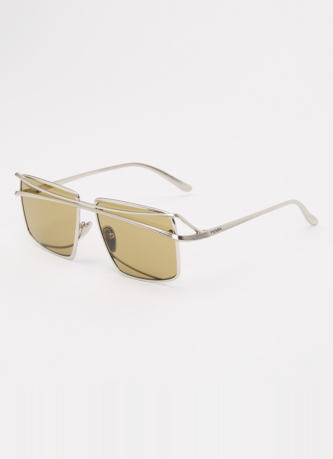 Prada Retro zonnebril PR C55S - voorkant zilver