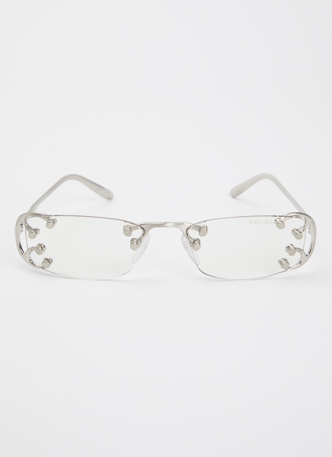 Prada Retro zonnebril PR C57S - detail zilver