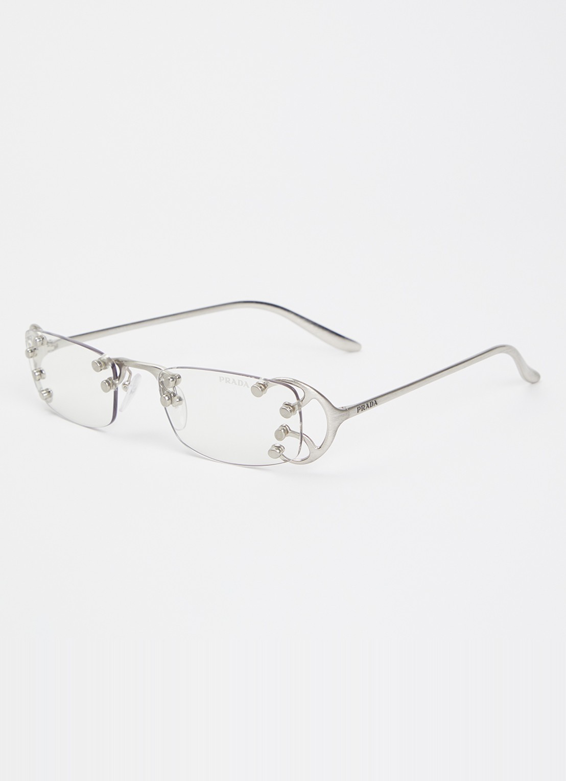 Prada Retro zonnebril PR C57S - voorkant 4 zilver