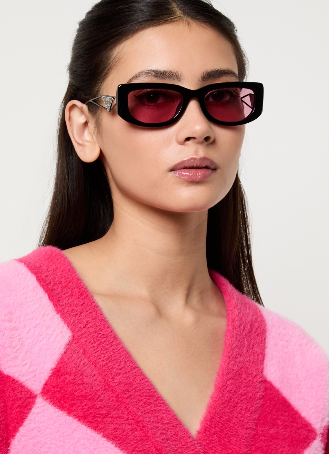 Prada Retro zonnebril PR14YS - voorkant 2 zwart