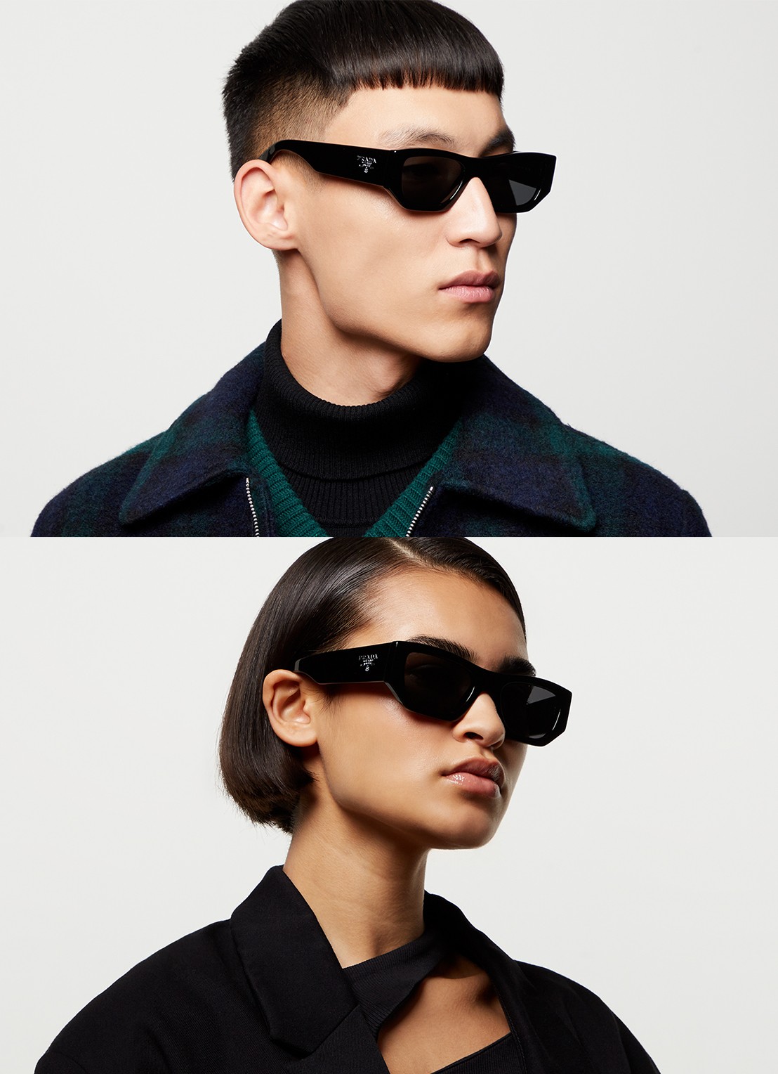 Prada Retro zonnebril PRA01S - voorkant 2 zwart