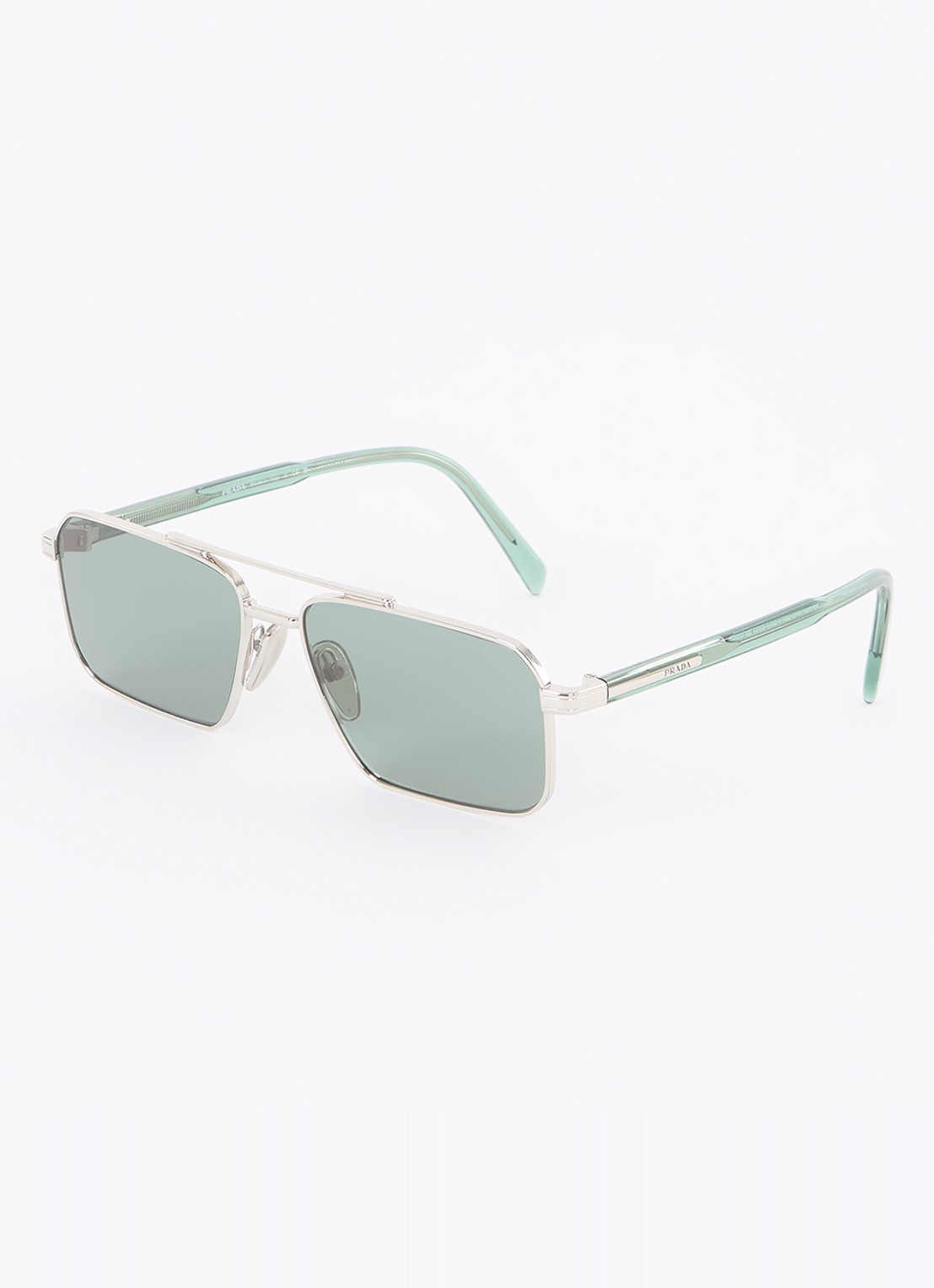 Prada Retro zonnebril PRA57S - voorkant zilver