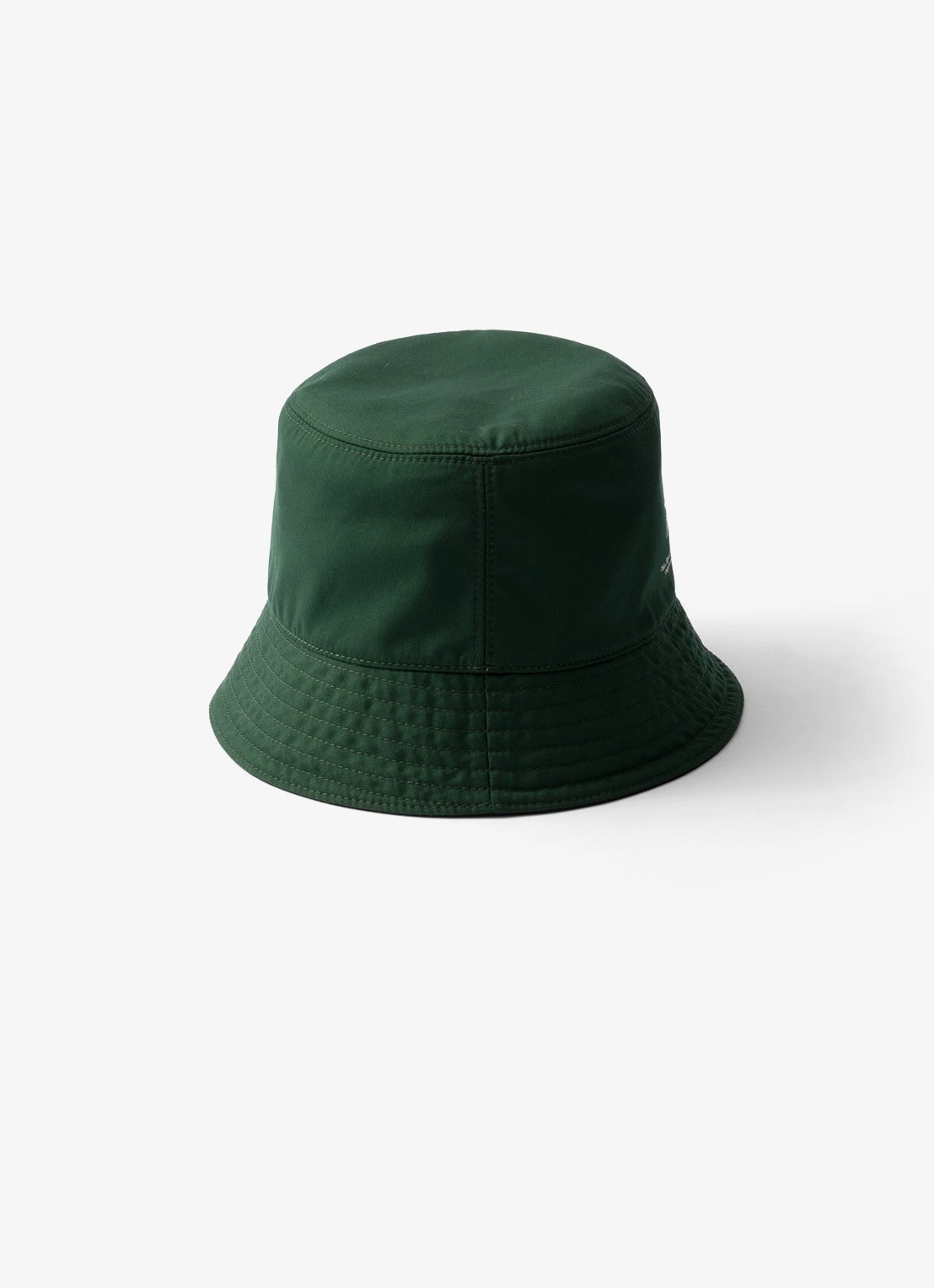 Prada Reversible bucket hoed met logo - voorkant 2 donkergroen