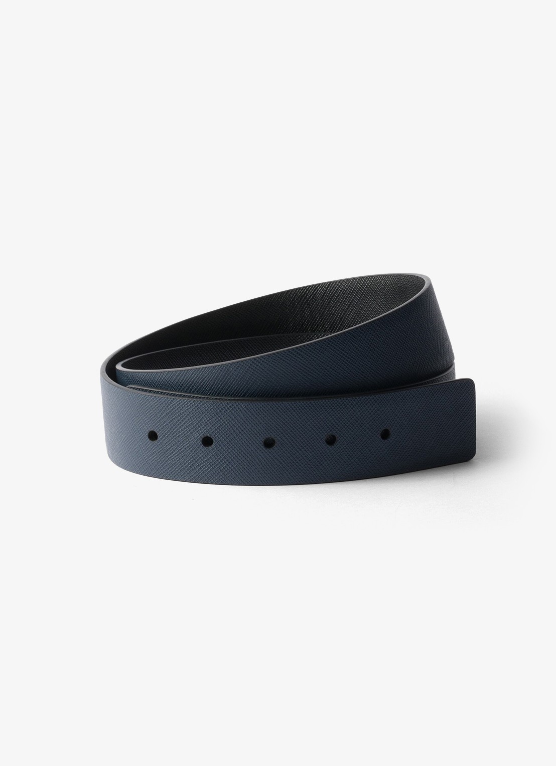Prada Reversible riem van kalfsleer - voorkant 3 donkerblauw