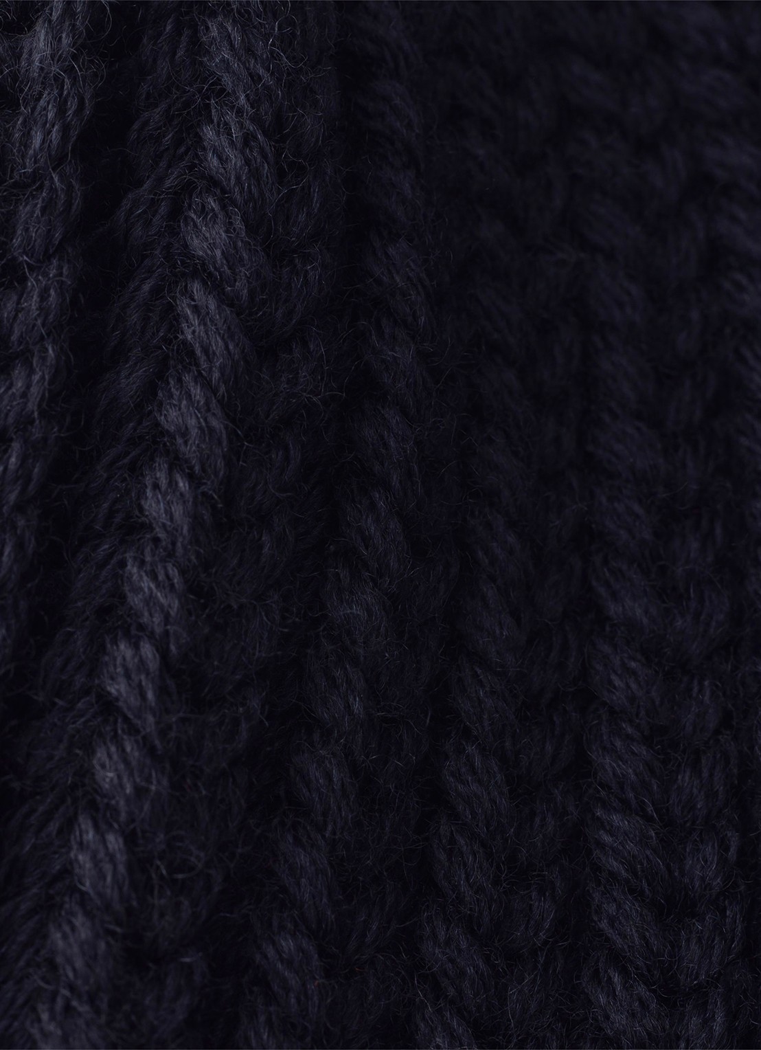 Prada Ribgebreide muts van scheerwol met logo - detail 2 donkerblauw