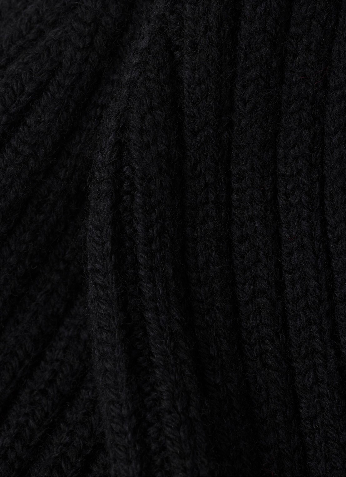 Prada Ribgebreide muts van scheerwol met logo - detail 2 zwart