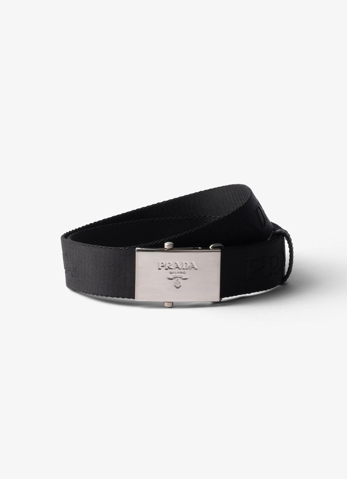 Prada Riem met logo - voorkant 2 zwart