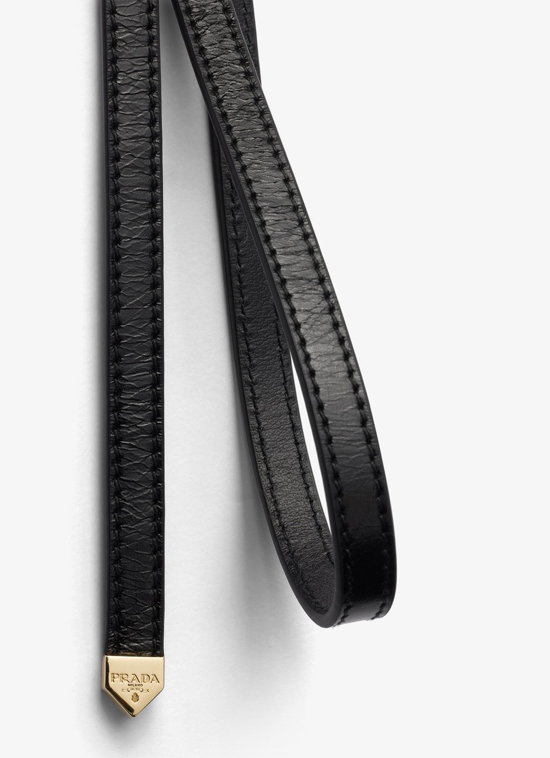 Prada Riem van kalfsleer - detail zwart