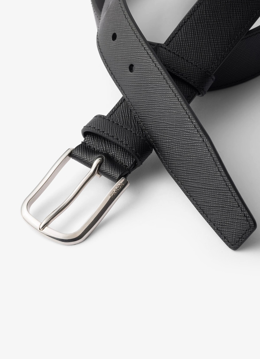 Prada Riem van kalfsleer - detail 3 zwart