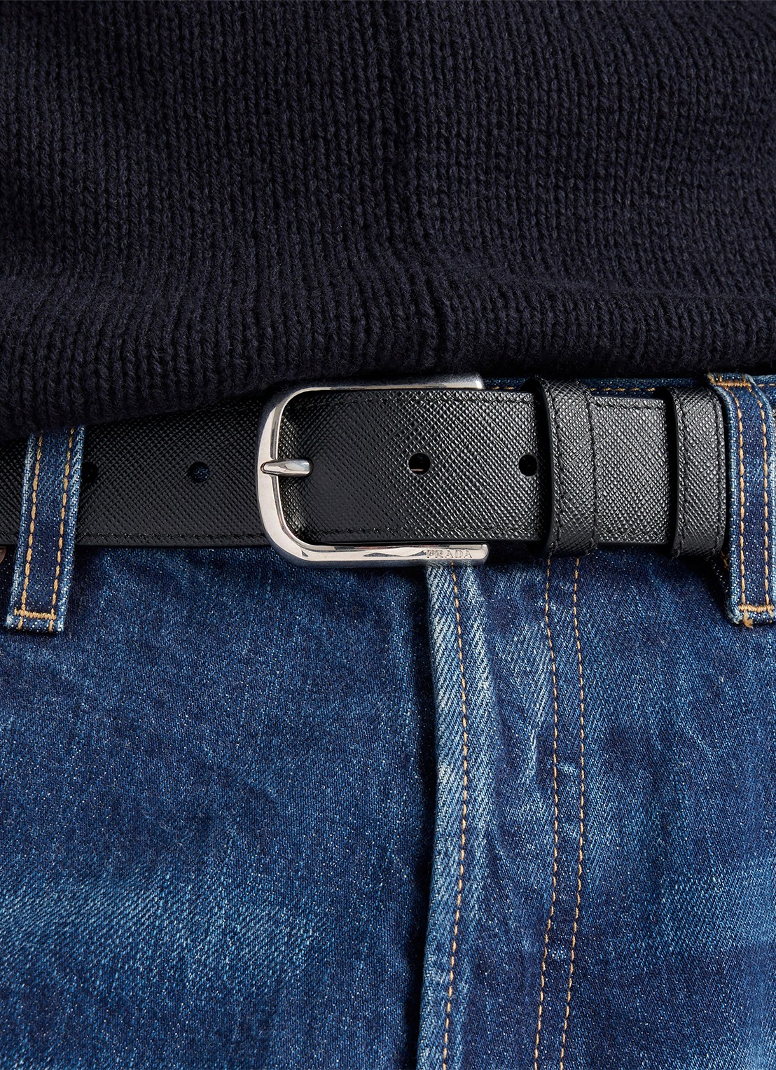 Prada Riem van kalfsleer - voorkant 2 zwart
