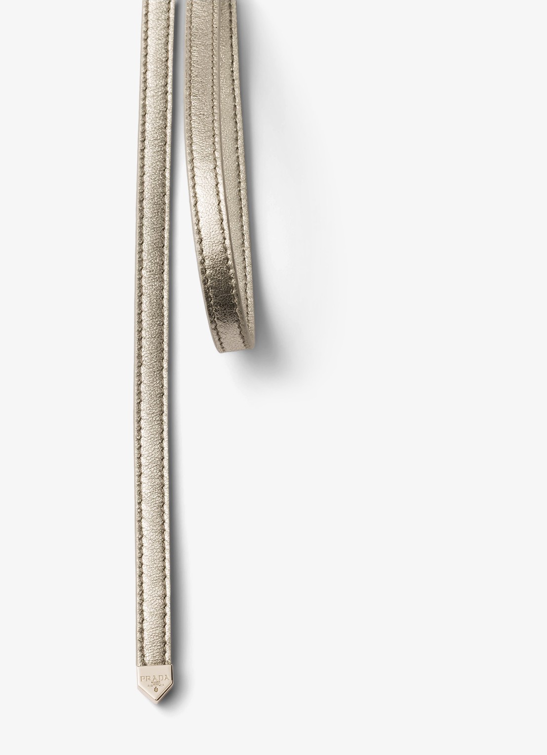 Prada Riem van lamsleer met metallic finish - detail 2 goud