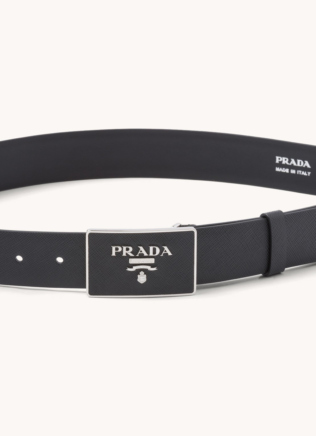 Prada Riem van leer - voorkant 3 zwart
