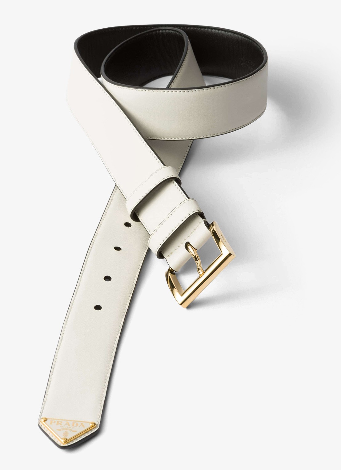 Prada Riem van leer - detail 3 wit