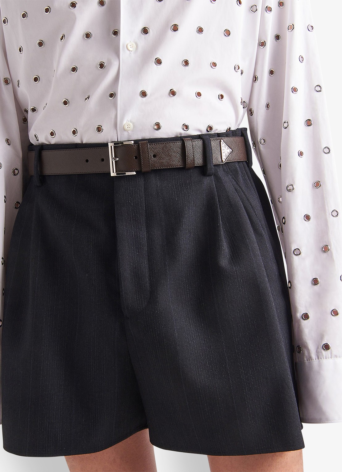 Prada Riem van leer - detail 3 donkerbruin