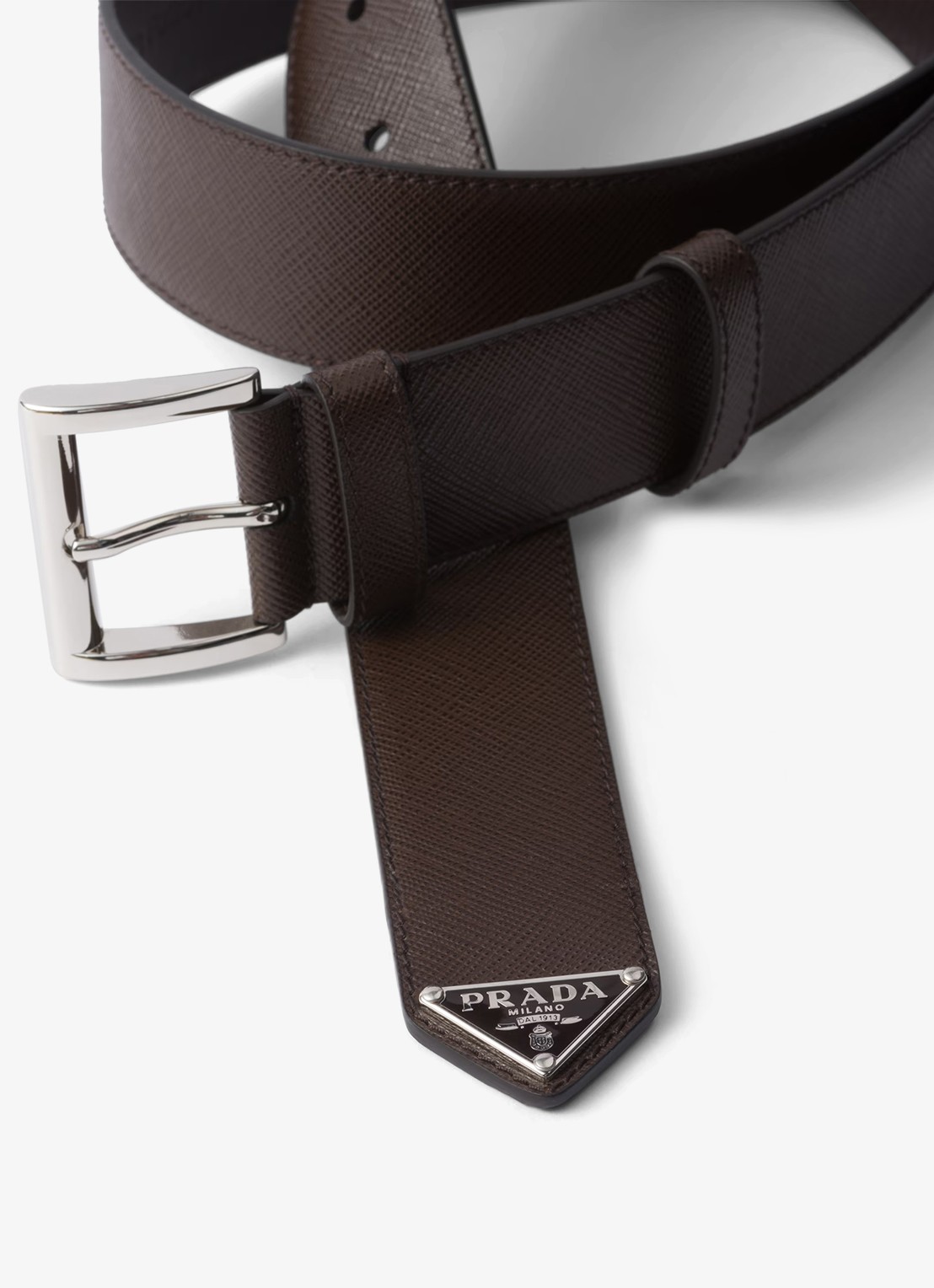 Prada Riem van leer - voorkant 2 donkerbruin