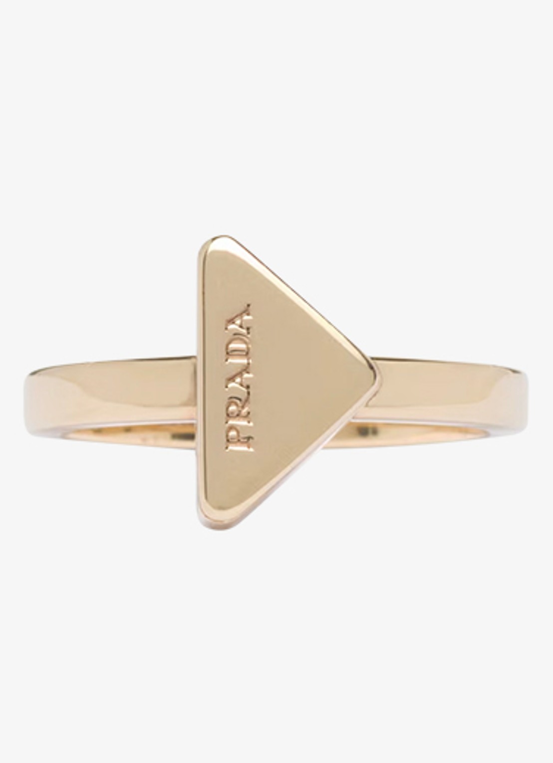 Prada Ring met logo - voorkant goud