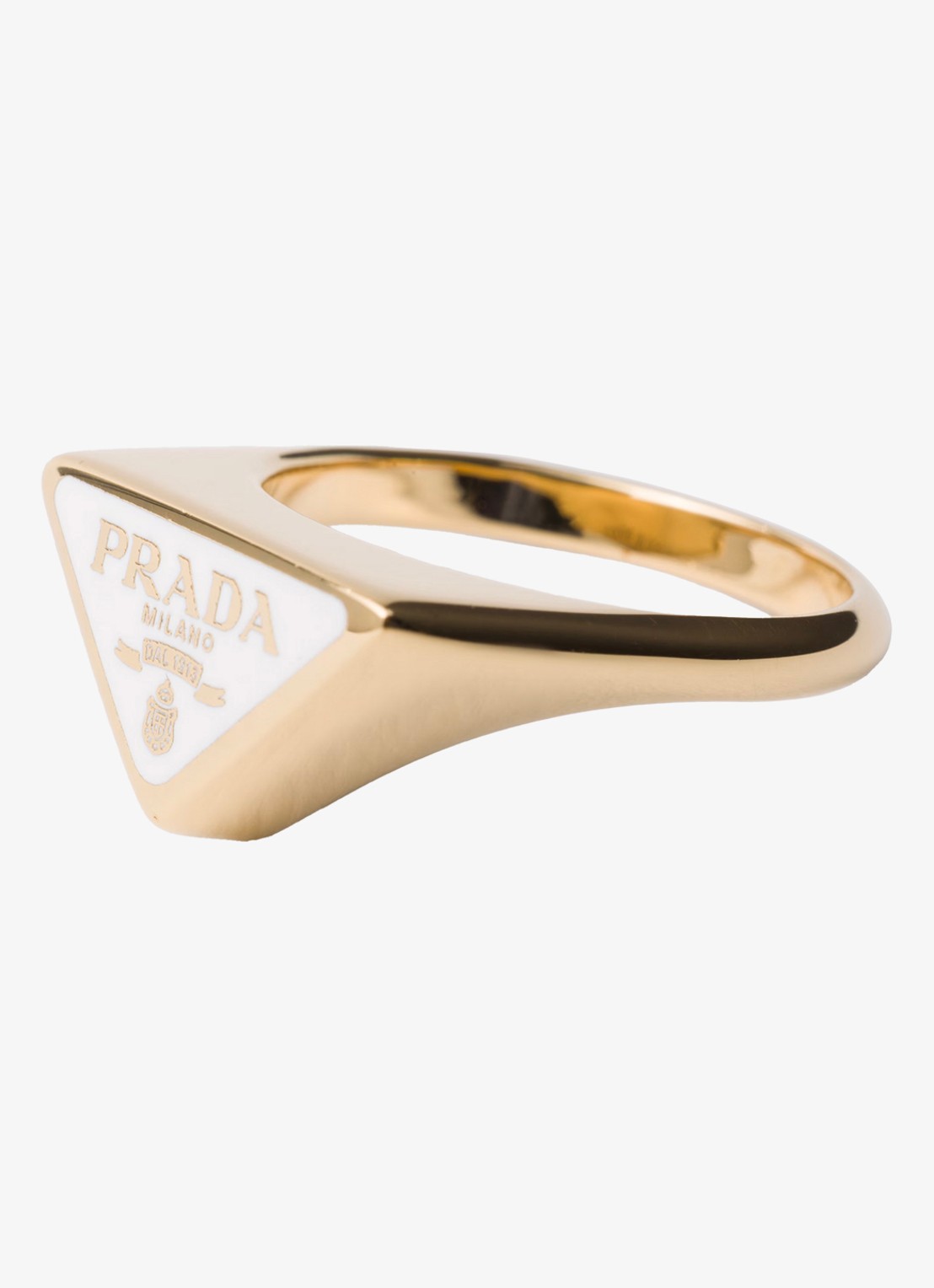 Prada Ring met logo - detail goud