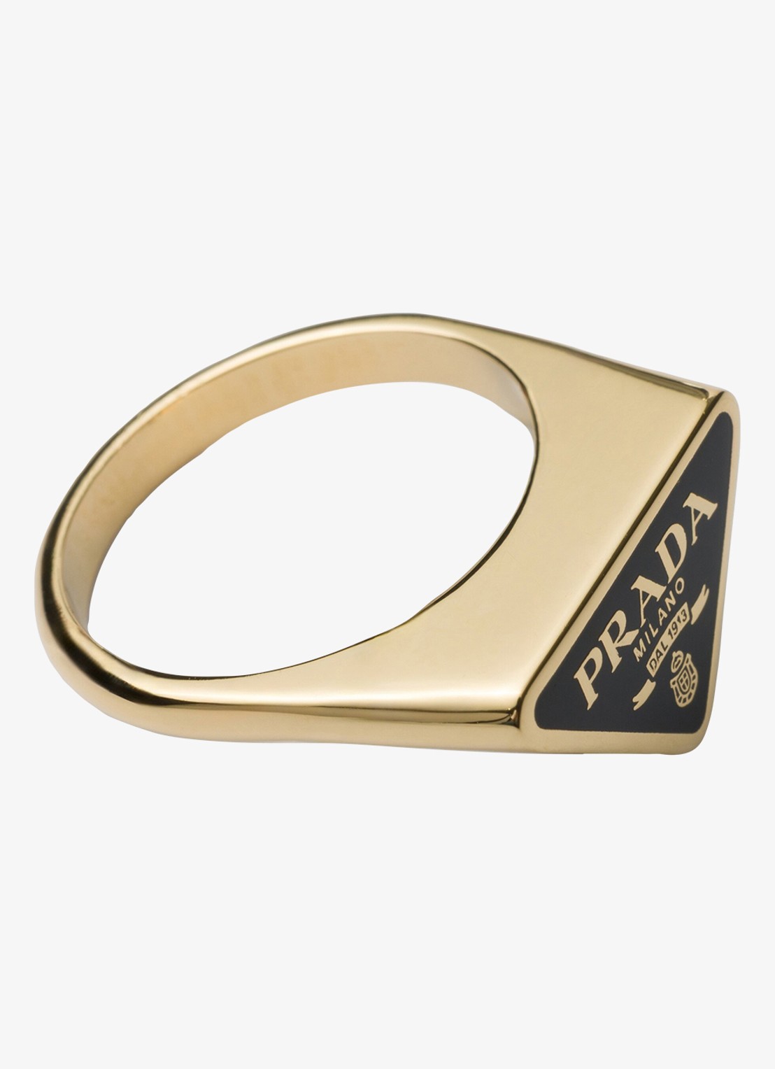 Prada Ring met logo - detail 2 zwart