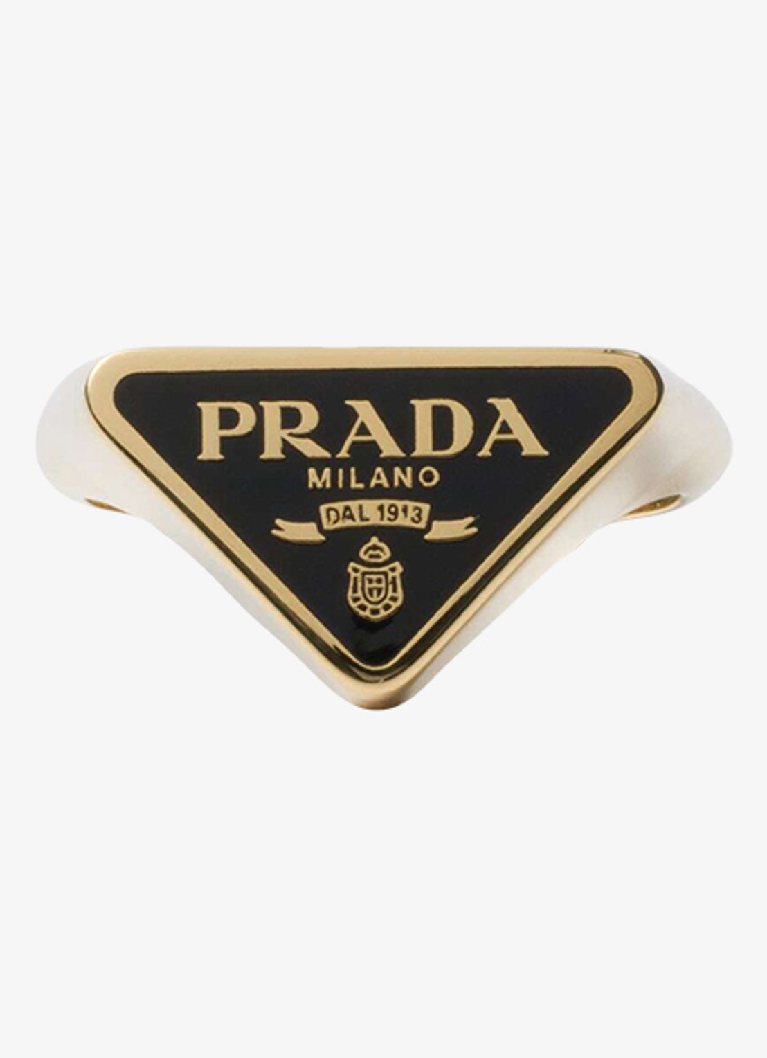 Prada Ring met logo - voorkant zwart