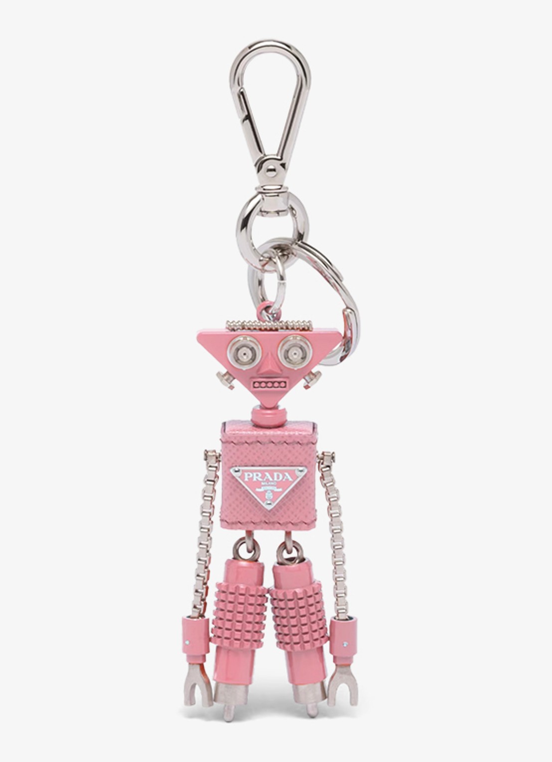Prada Robot tasbedel met leren details - voorkant 2 roze