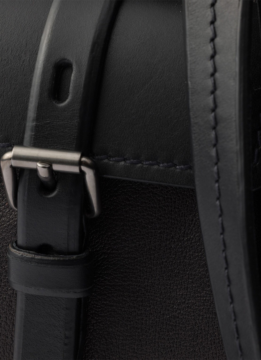Prada Route Large schoudertas van leer - detail 2 zwart